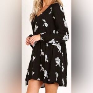 Free People Small Emma Austin Floral Embroidered Mini Dress